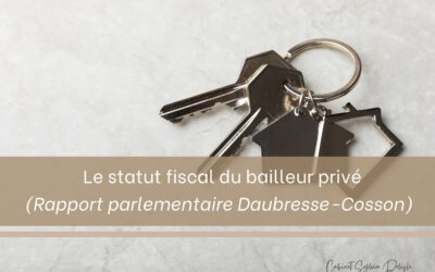 Nouveau statut fiscal du bailleur privé